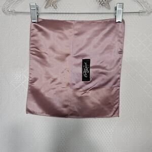 Two Silk Pocket Squares 2 Tone Pink & Burgundy Classic Vintage Solid Careerwear